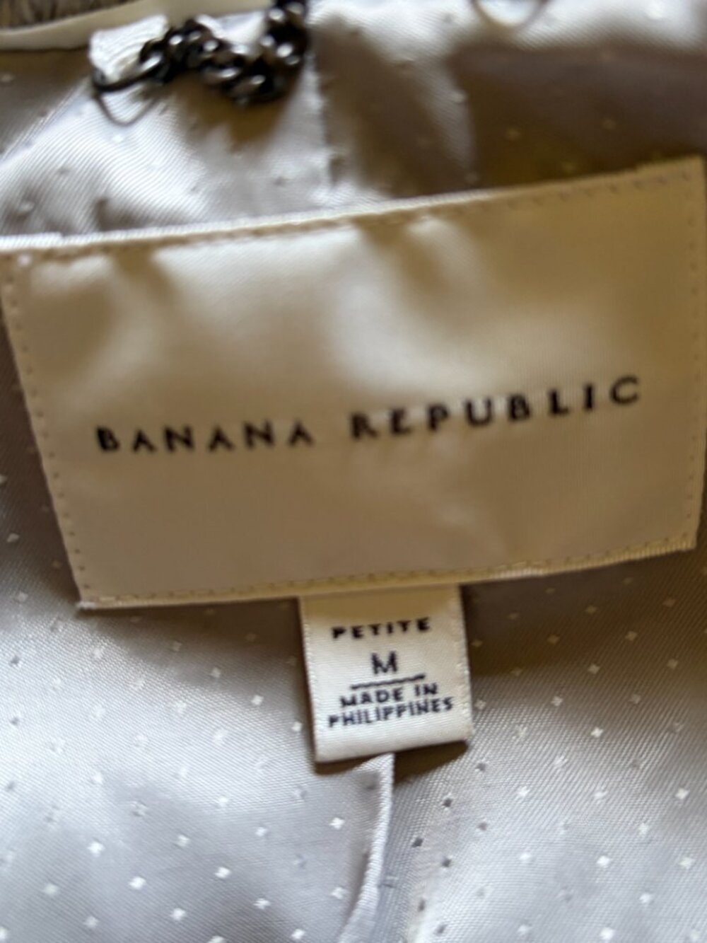 Banana Republic mid-length textured wool-blend coat Heather Gray Size 10P - Picture 5 of 13